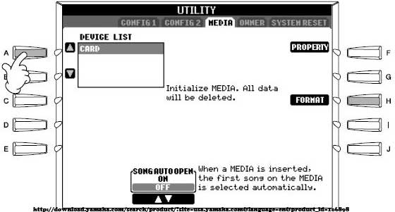 format SM card PSR-3000